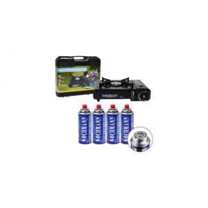 Kochmann Gaskocher + Koffer + 4 Gaskartuschen